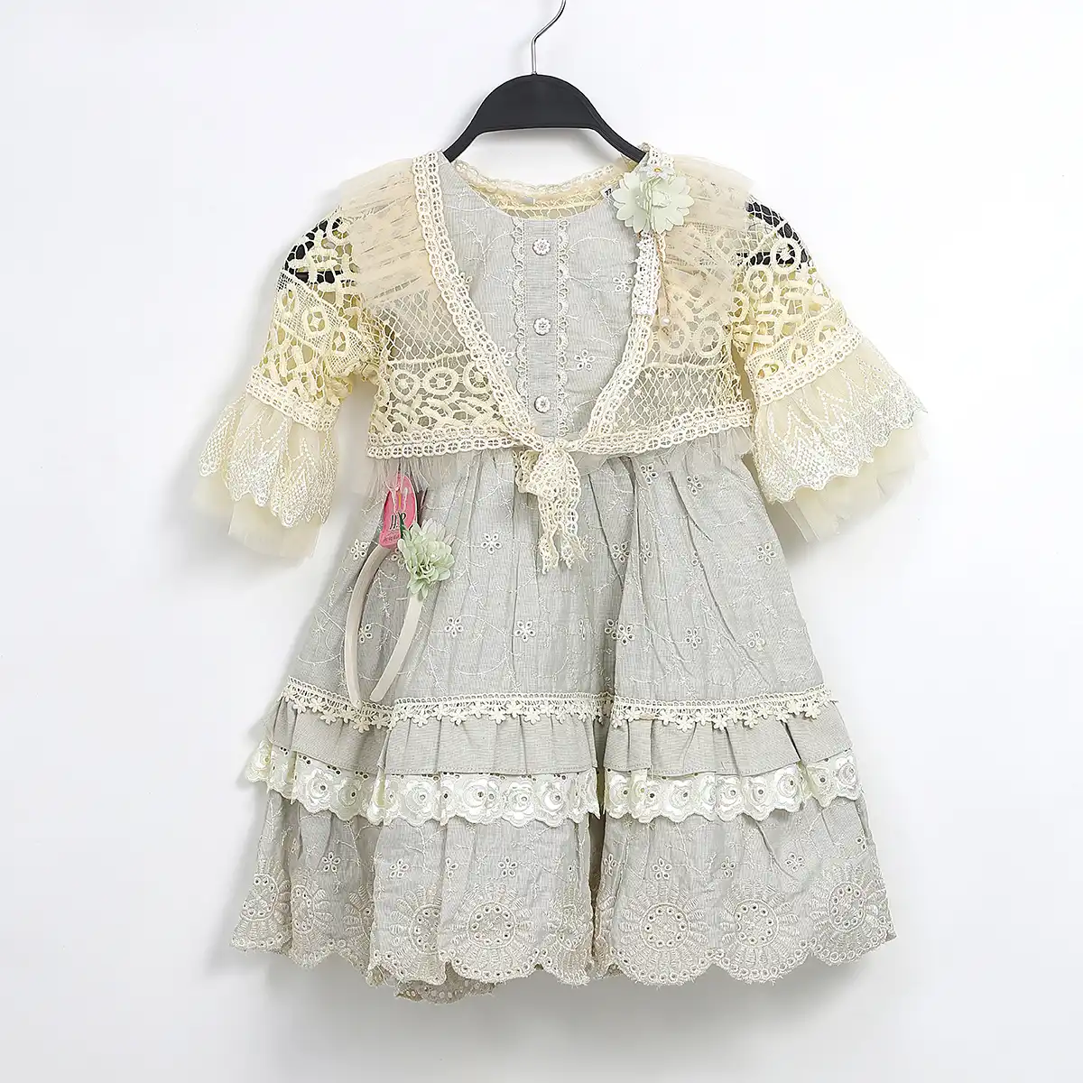 Cotton Schiffli Frock With Cotty